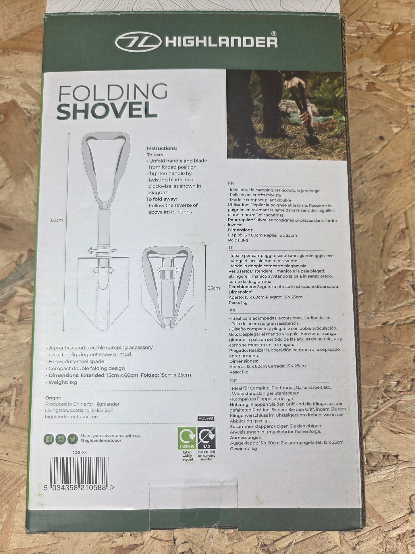 Folding Shovel - Heavy Duty Steel 60cm