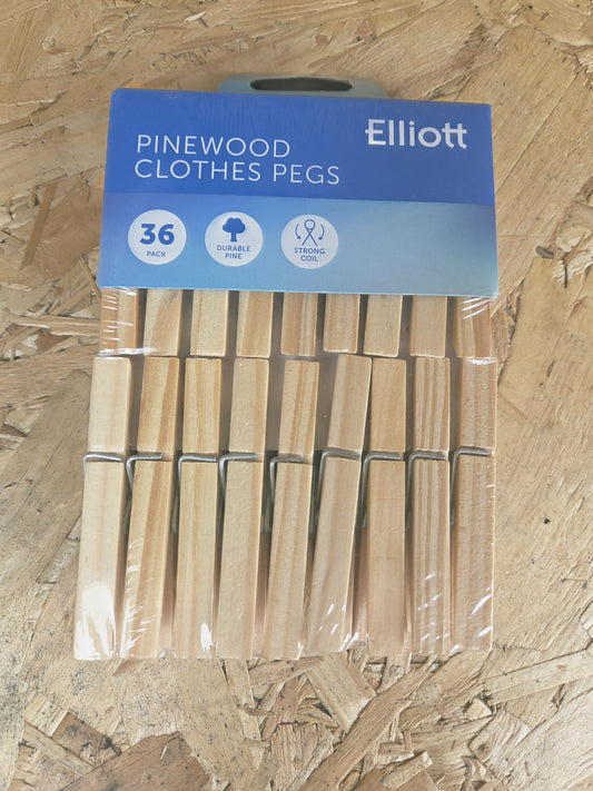 Wooden Clothes Pegs X 36