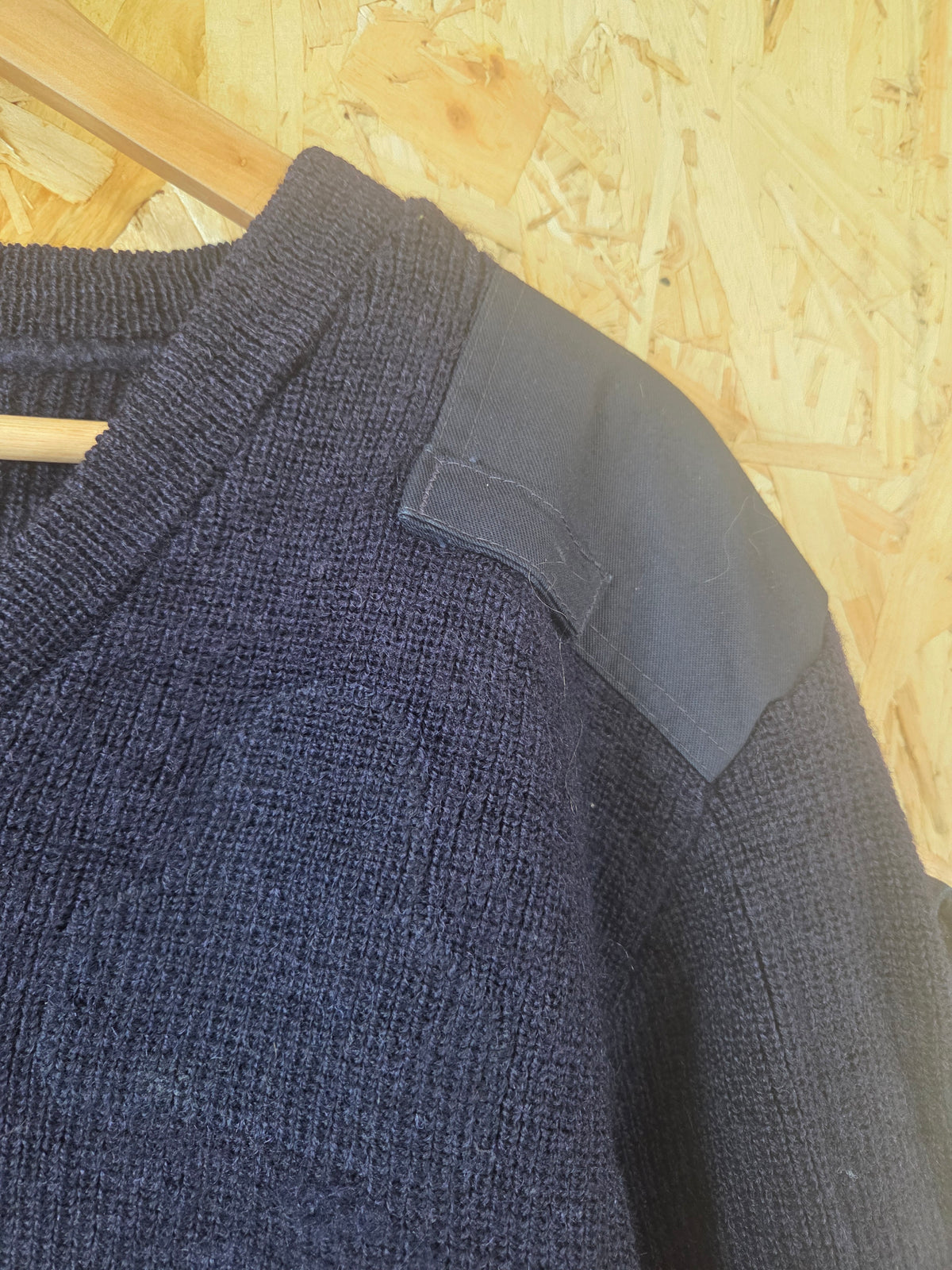 Genuine Police Navy Blue Pure Wool Jumper - Soft Knit