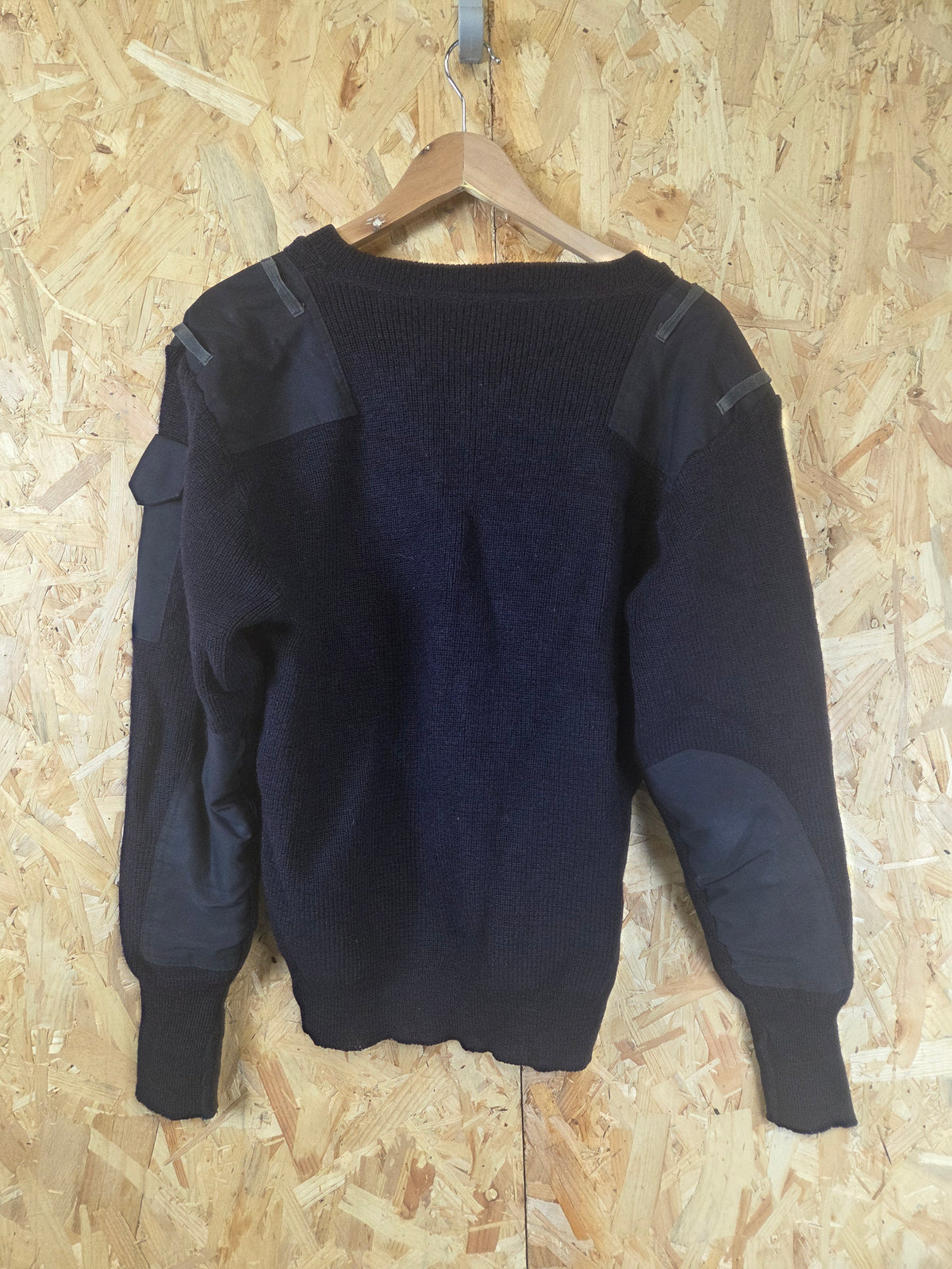 Genuine Police Navy Blue Pure Wool Jumper - Soft Knit
