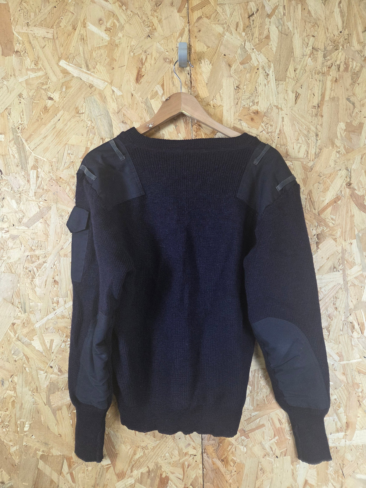 Genuine Police Navy Blue Pure Wool Jumper - Soft Knit