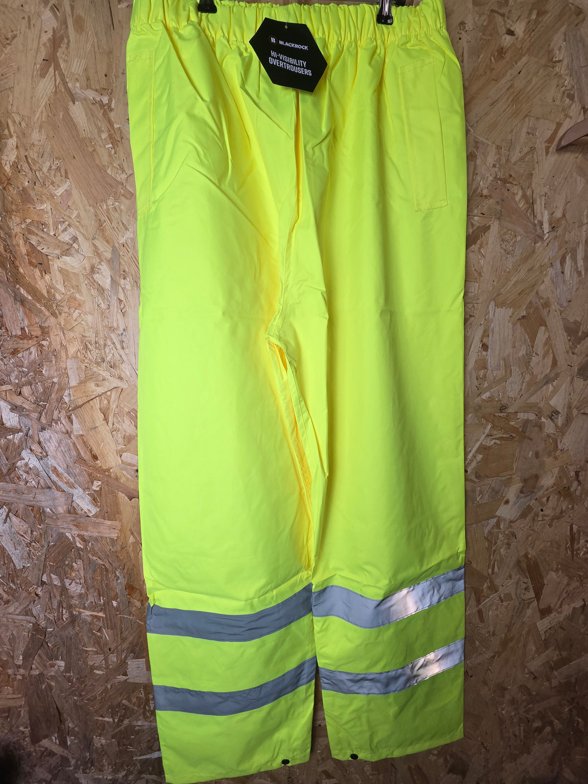Hi-Vis Waterproof Over Trousers Yellow & Reflective XL