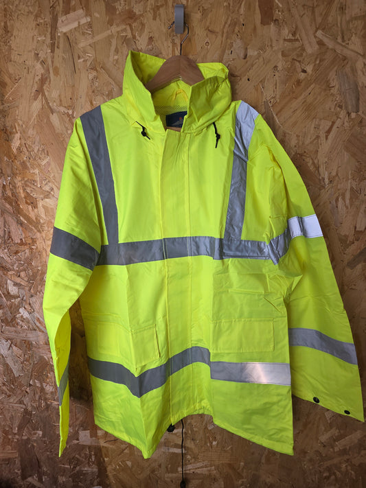 Hi-Vis Waterproof Jacket with Reflective Strips Portwest