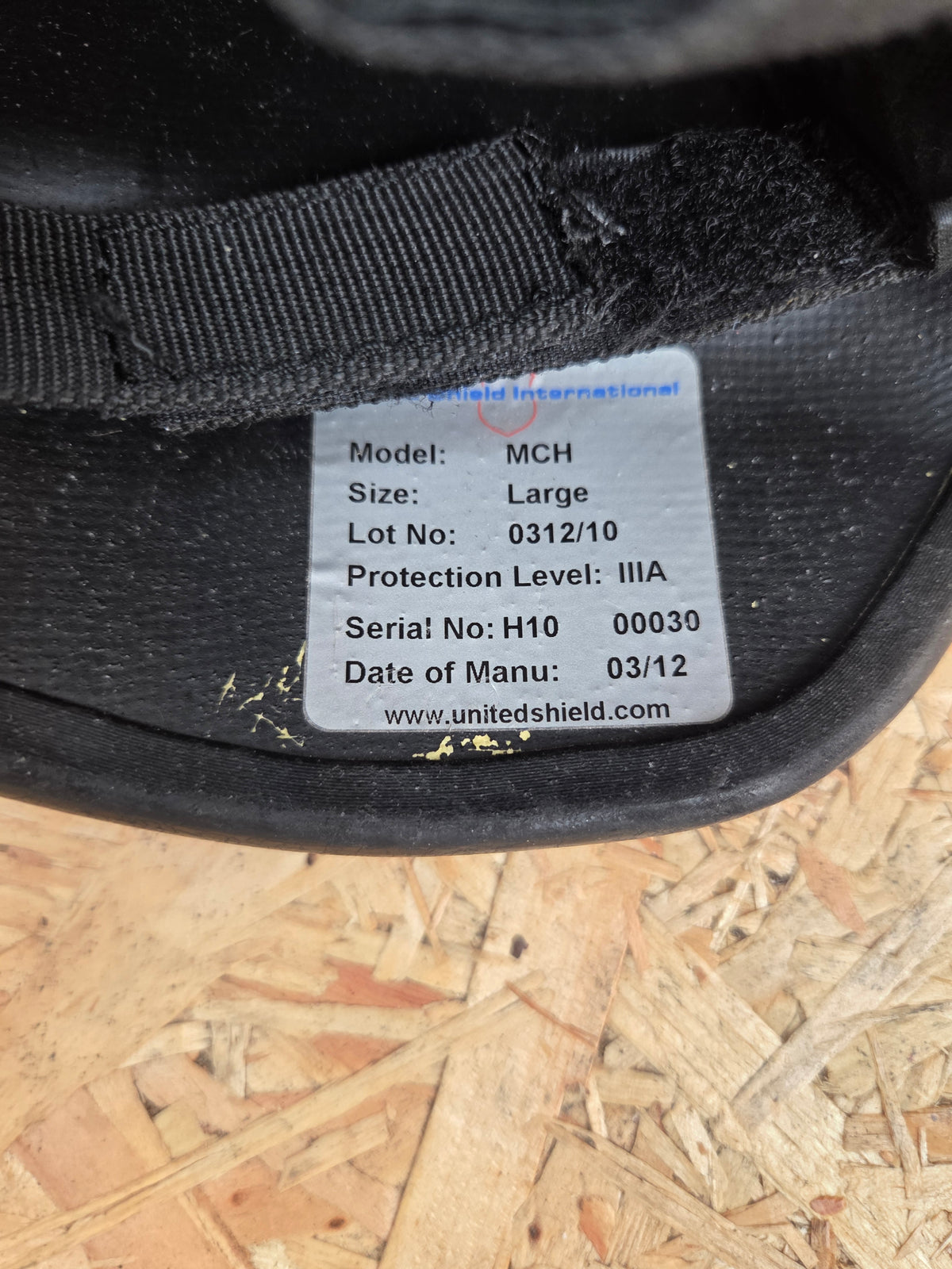 United Shield Ballistic Helmet MCH - Large - One Only