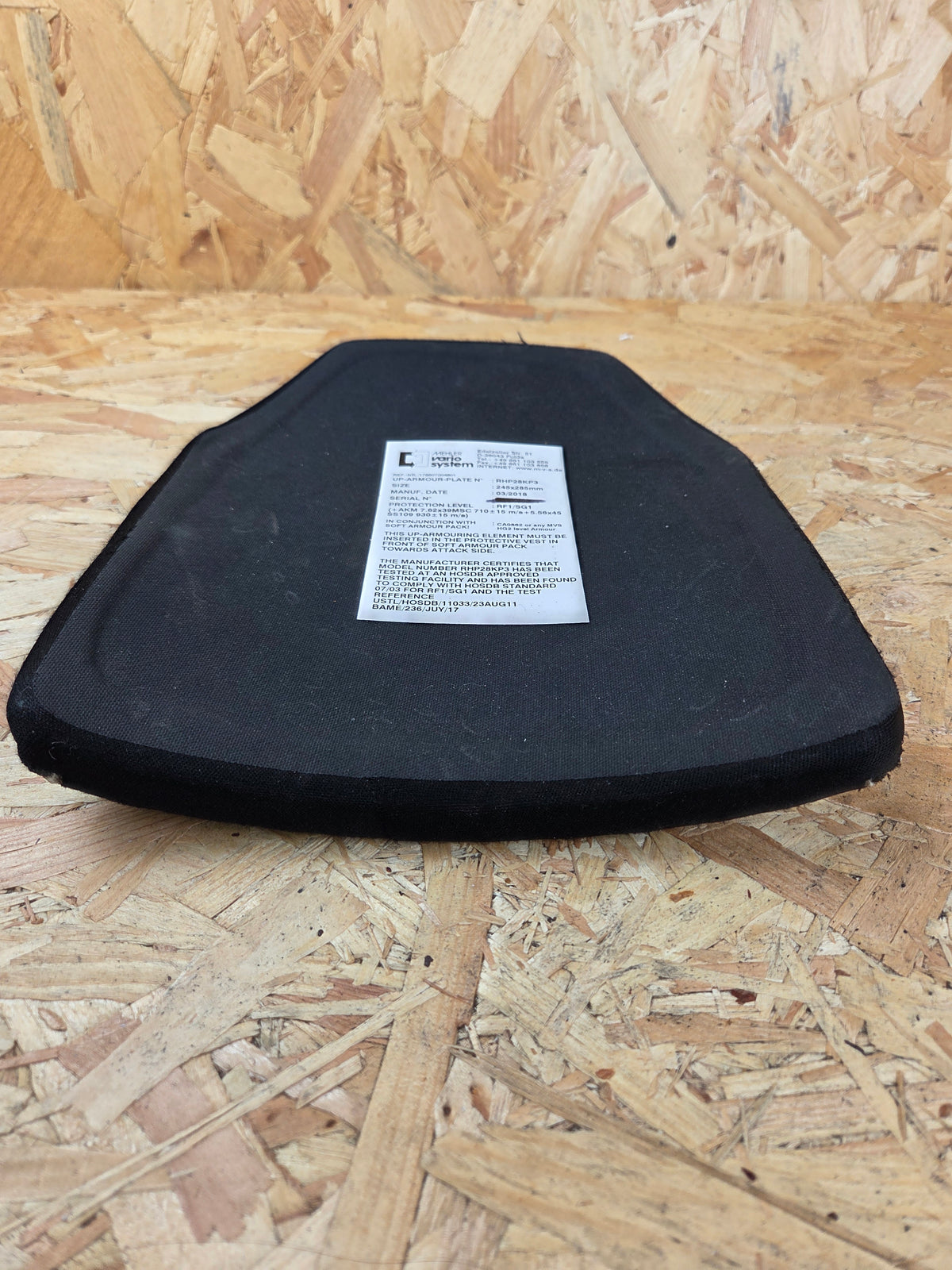 Mehler Ballistic Plate - Level RF1/SG1 - 245x285mm