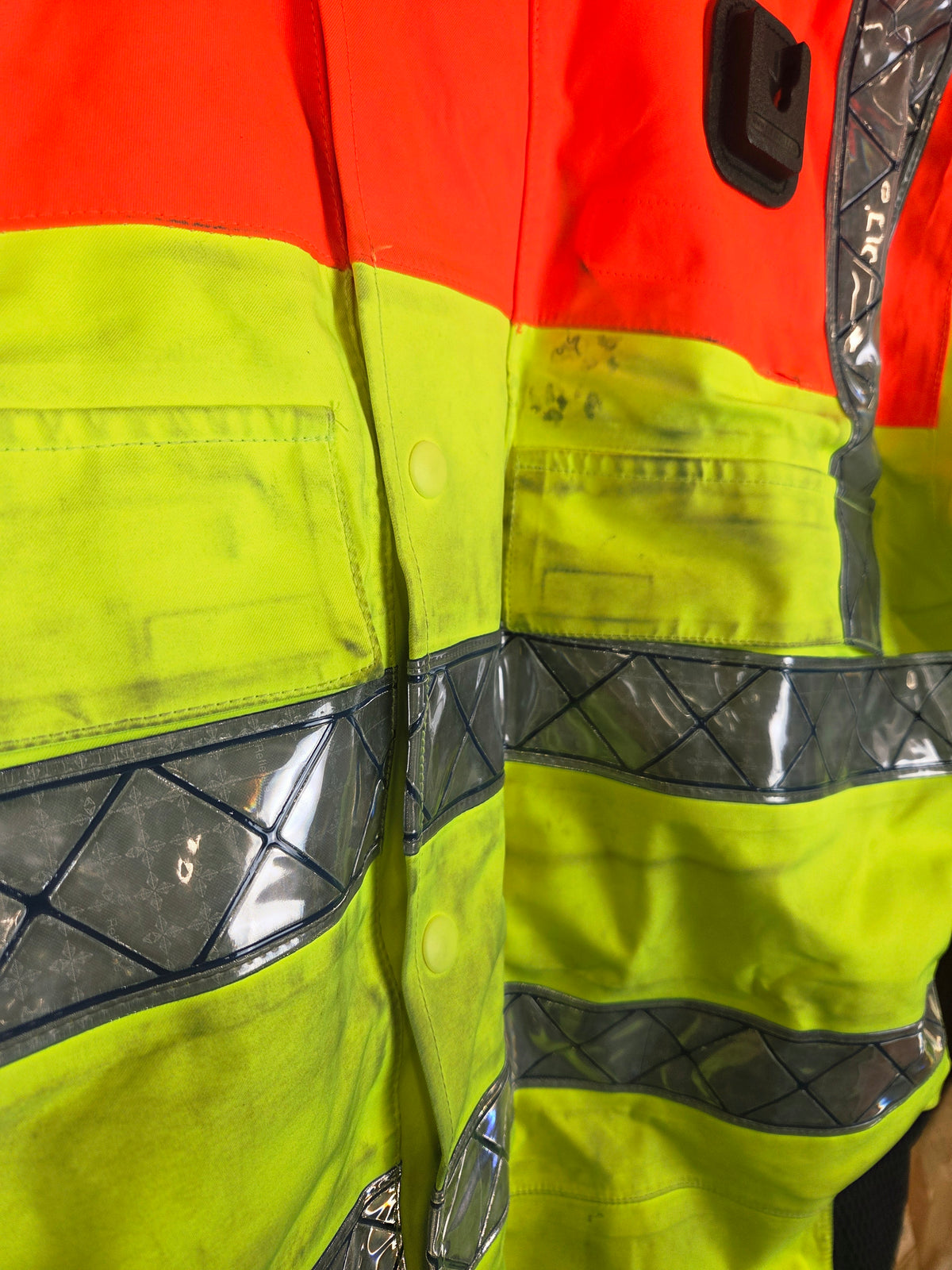Ex Highways Goretex Bomber Class 3 Jacket - Orange Yellow Reflective