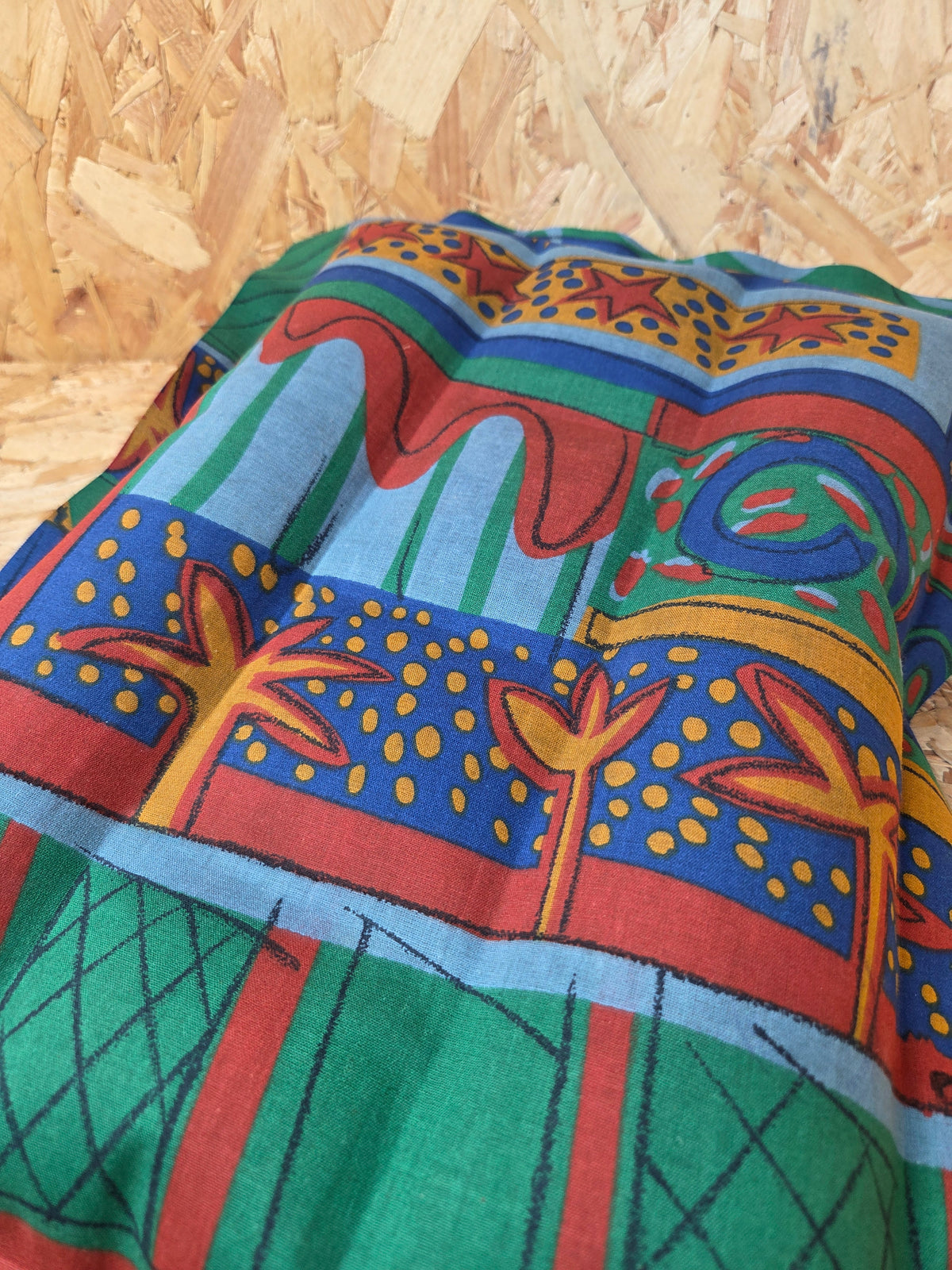 Inflatable Camping Pillow Cushion - Retro 46cm x 36cm