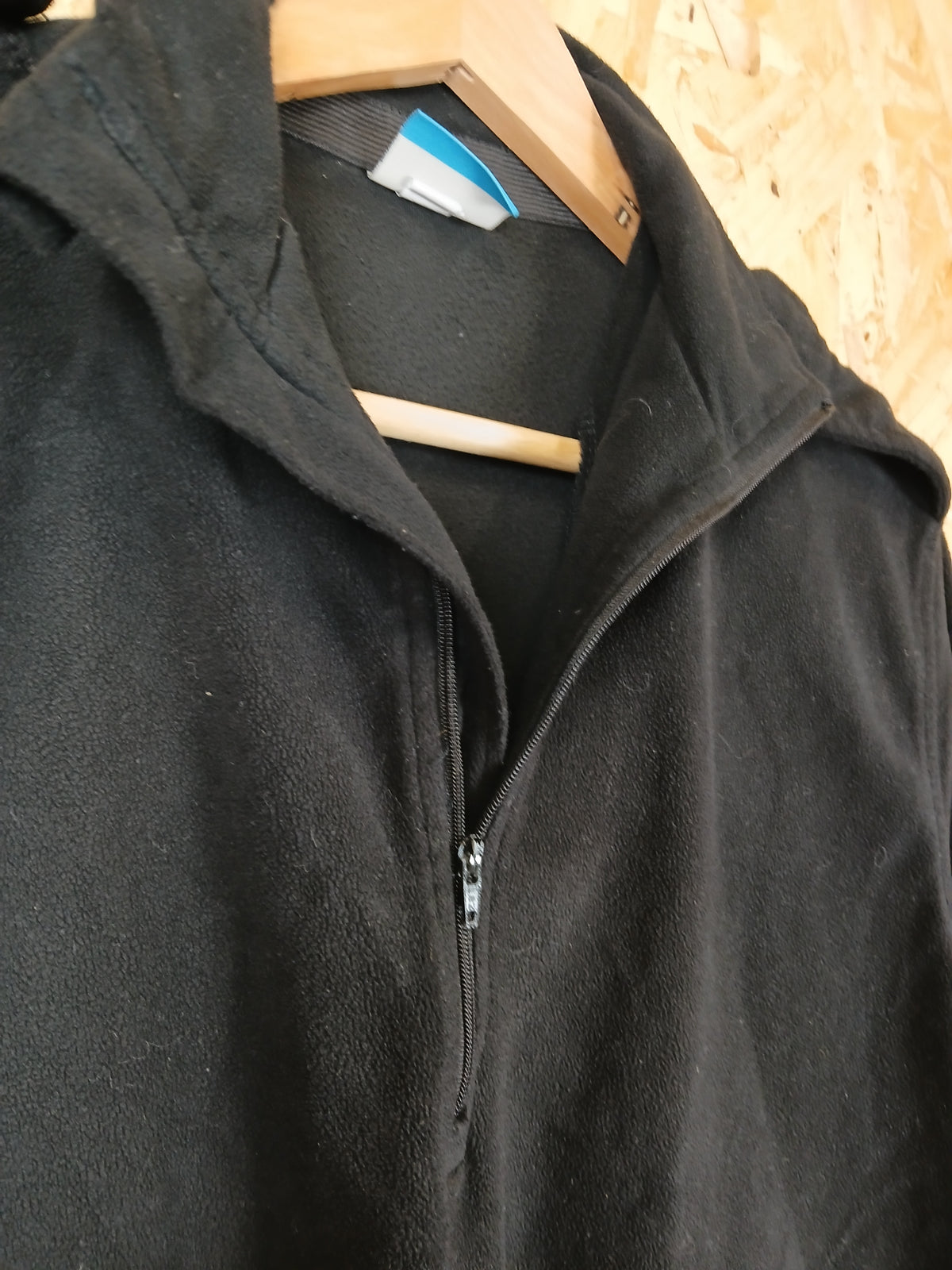 Ex Police Micro Fleece Mid-Layer - Quarter Zip Black