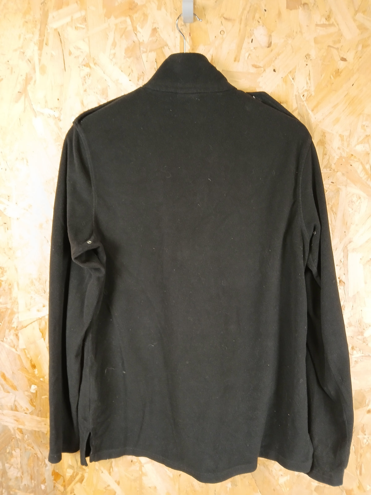 Ex Police Micro Fleece Mid-Layer - Quarter Zip Black