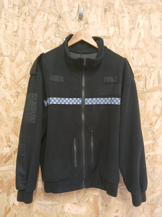 British Police Black with Checked Fleece with Radio Loop Turner Virr