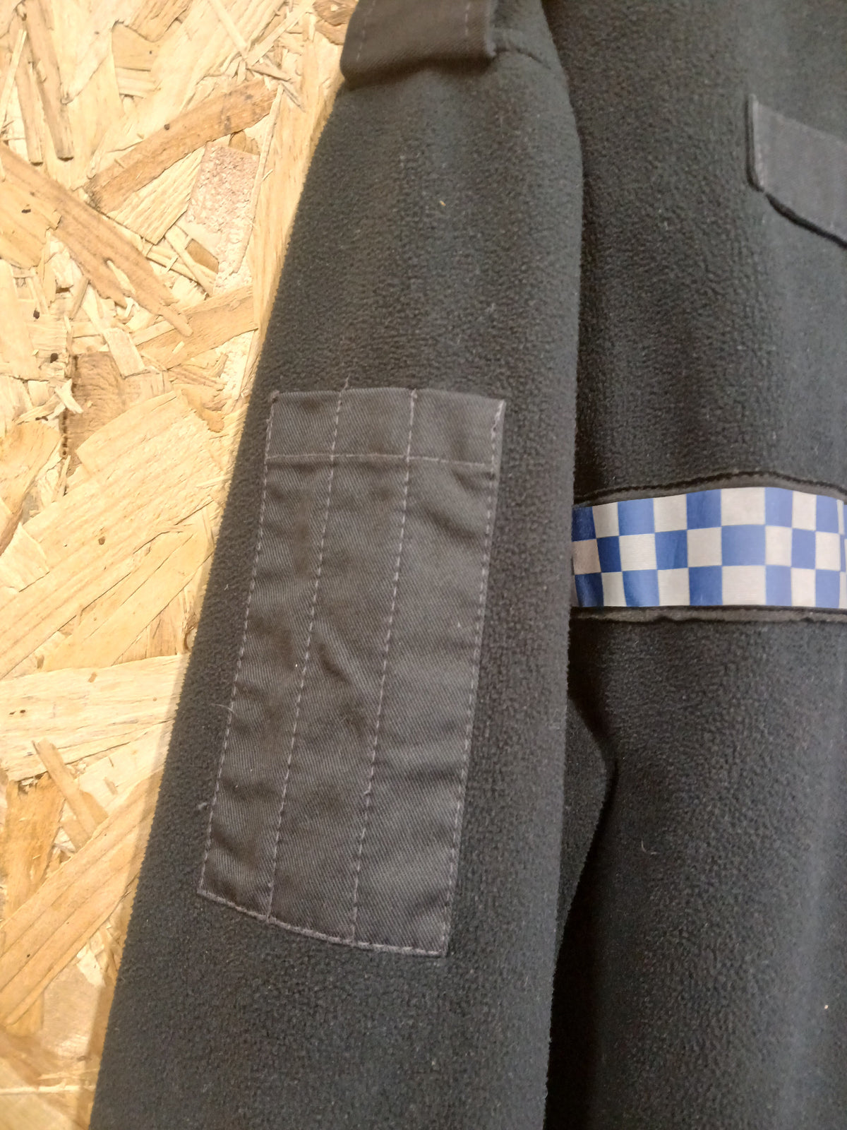 British Police Black with Checked Fleece with Radio Loop Turner Virr