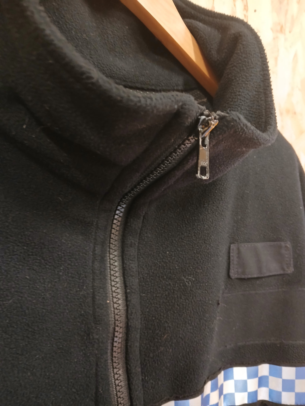 British Police Black with Checked Fleece with Radio Loop Turner Virr