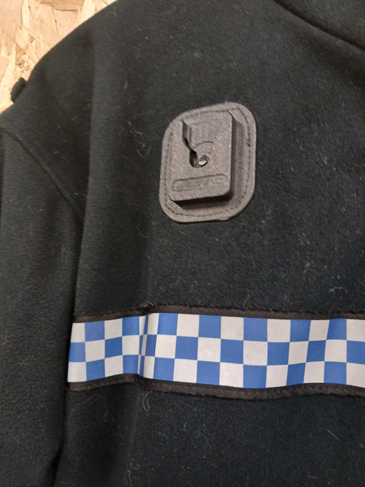 British Police Black with Checked Fleece with Klickfast Cosalt