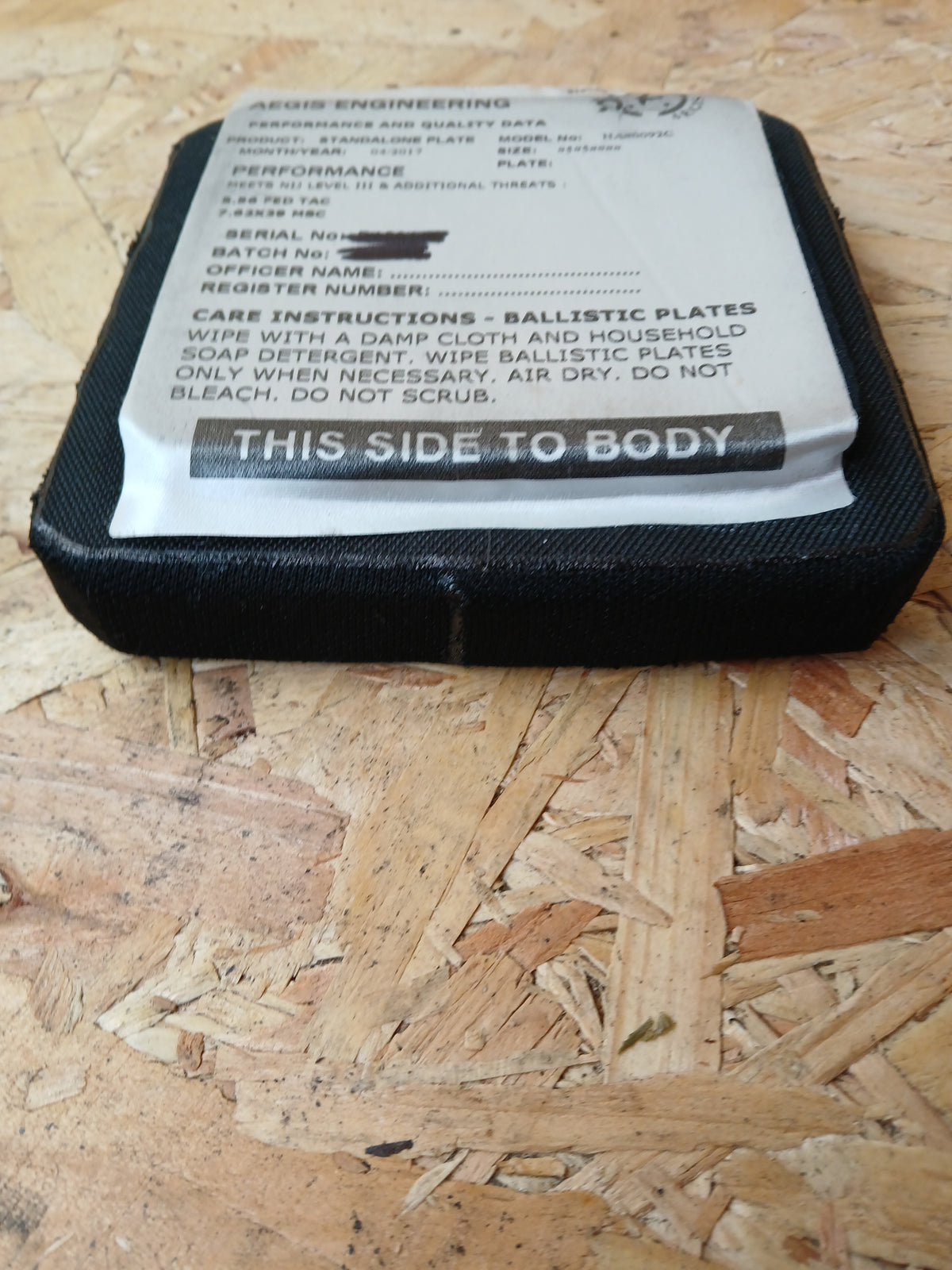 Aegis  NIJ Level III Stand Alone Ballistic Armour Plate - HA0092C SAPI