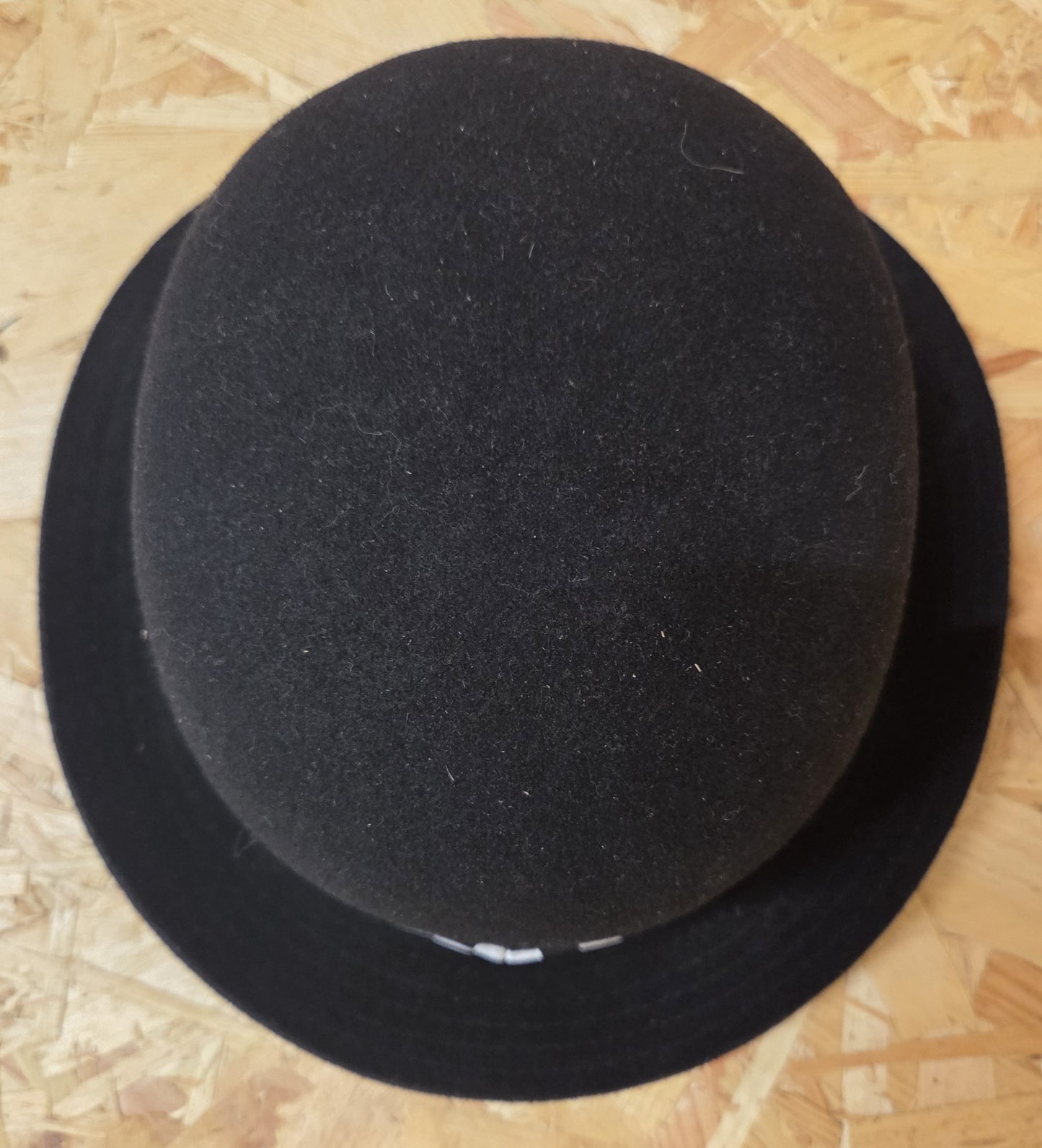 British Police Black Bowler Black and White Chequered Band