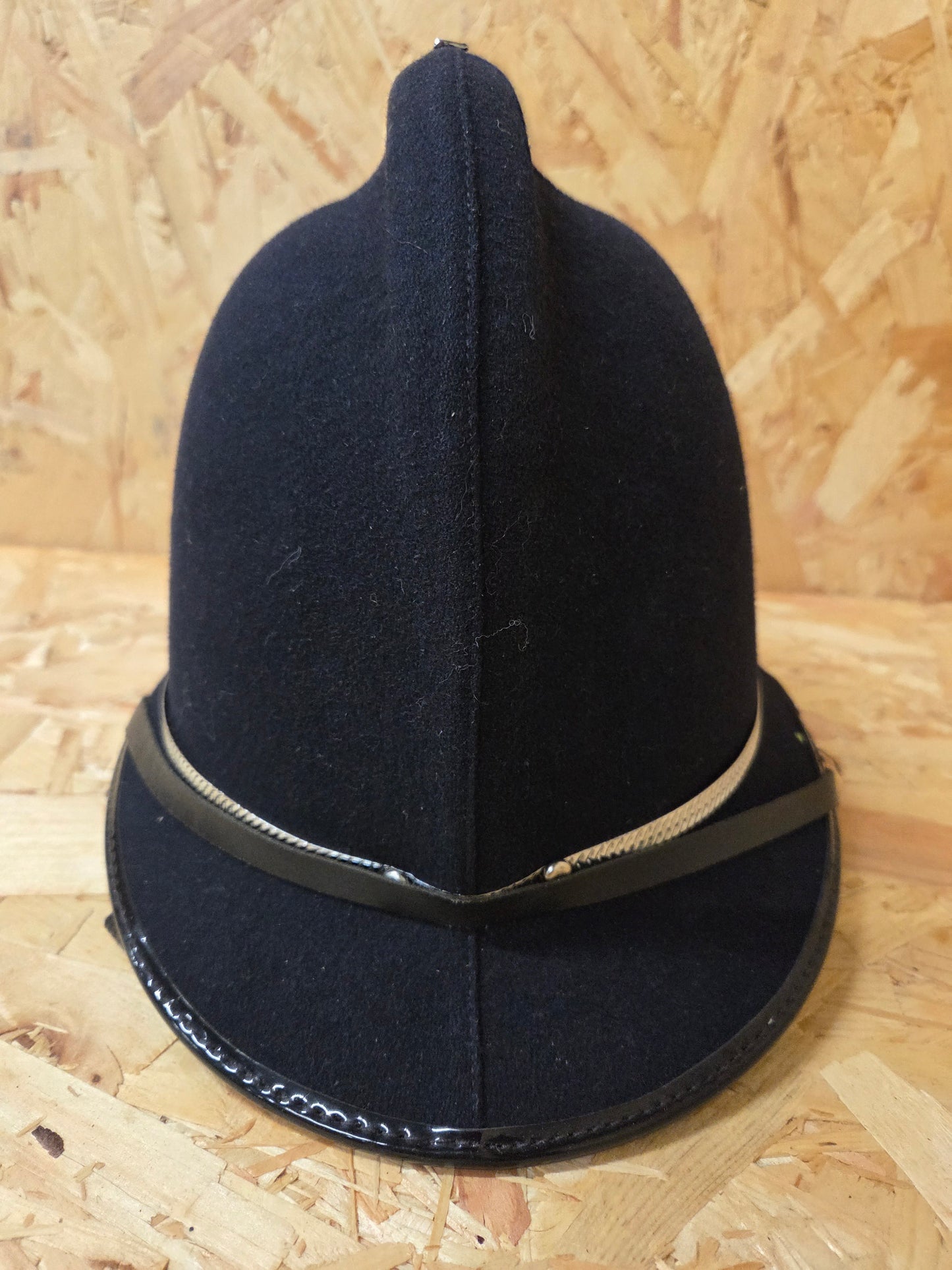 British Police Black Custodian Coxcomb Helmet