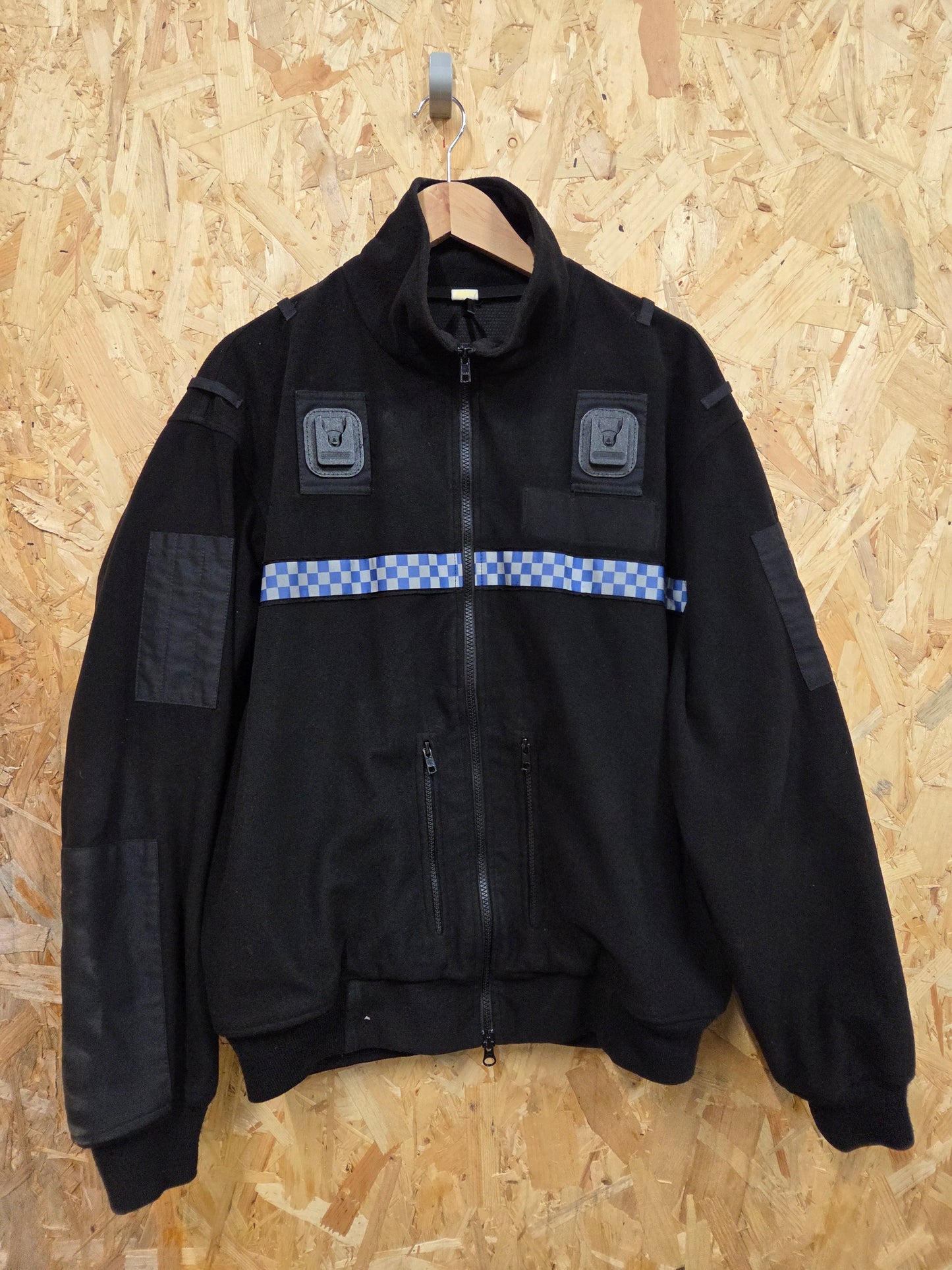 British Police Black with Checked Fleece With Klickfast Docks Yaffy