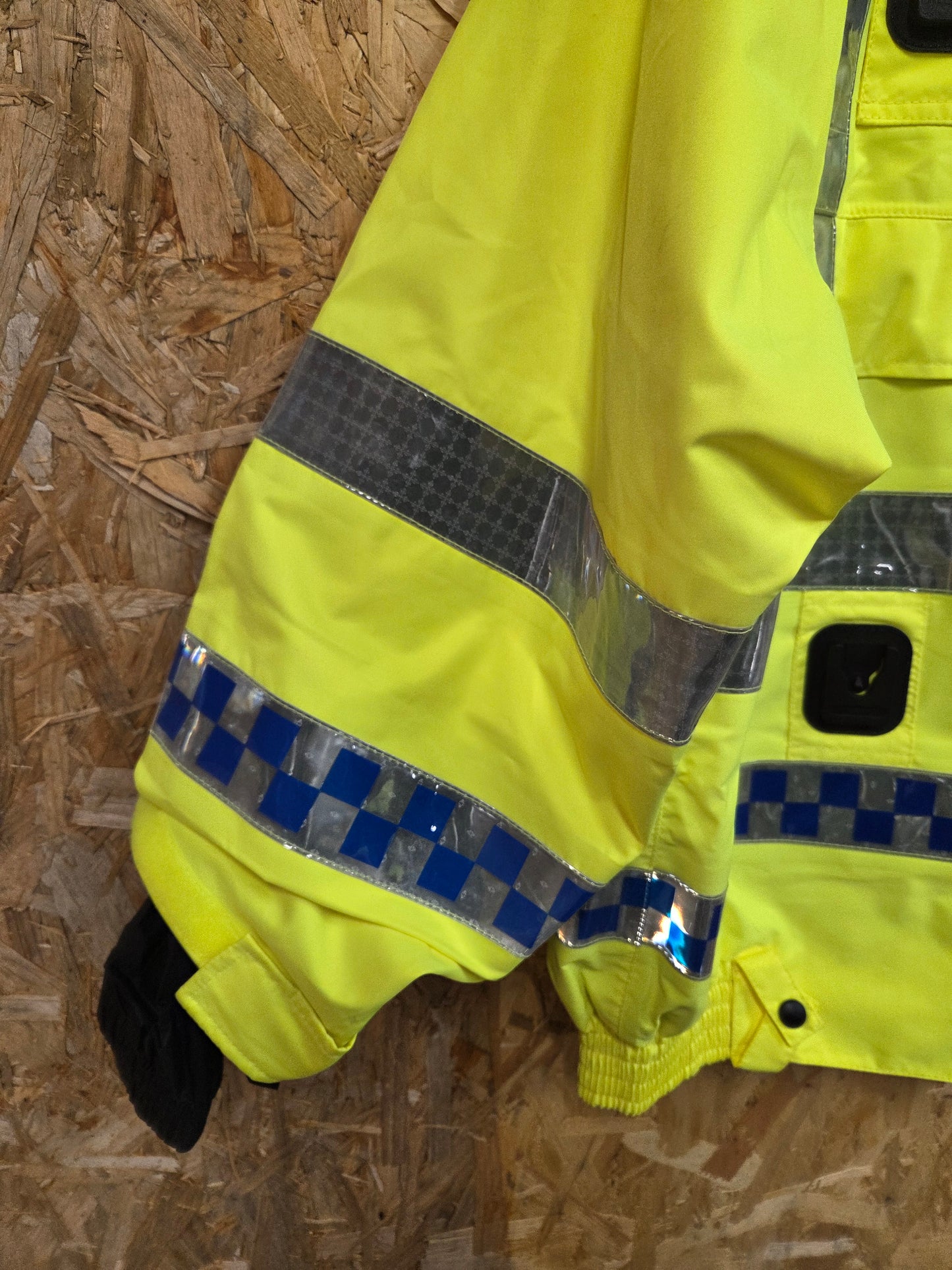 British Police Yellow Hi-Vis Jacket Yaffy Blouson Bomber Klickfast Docks 471