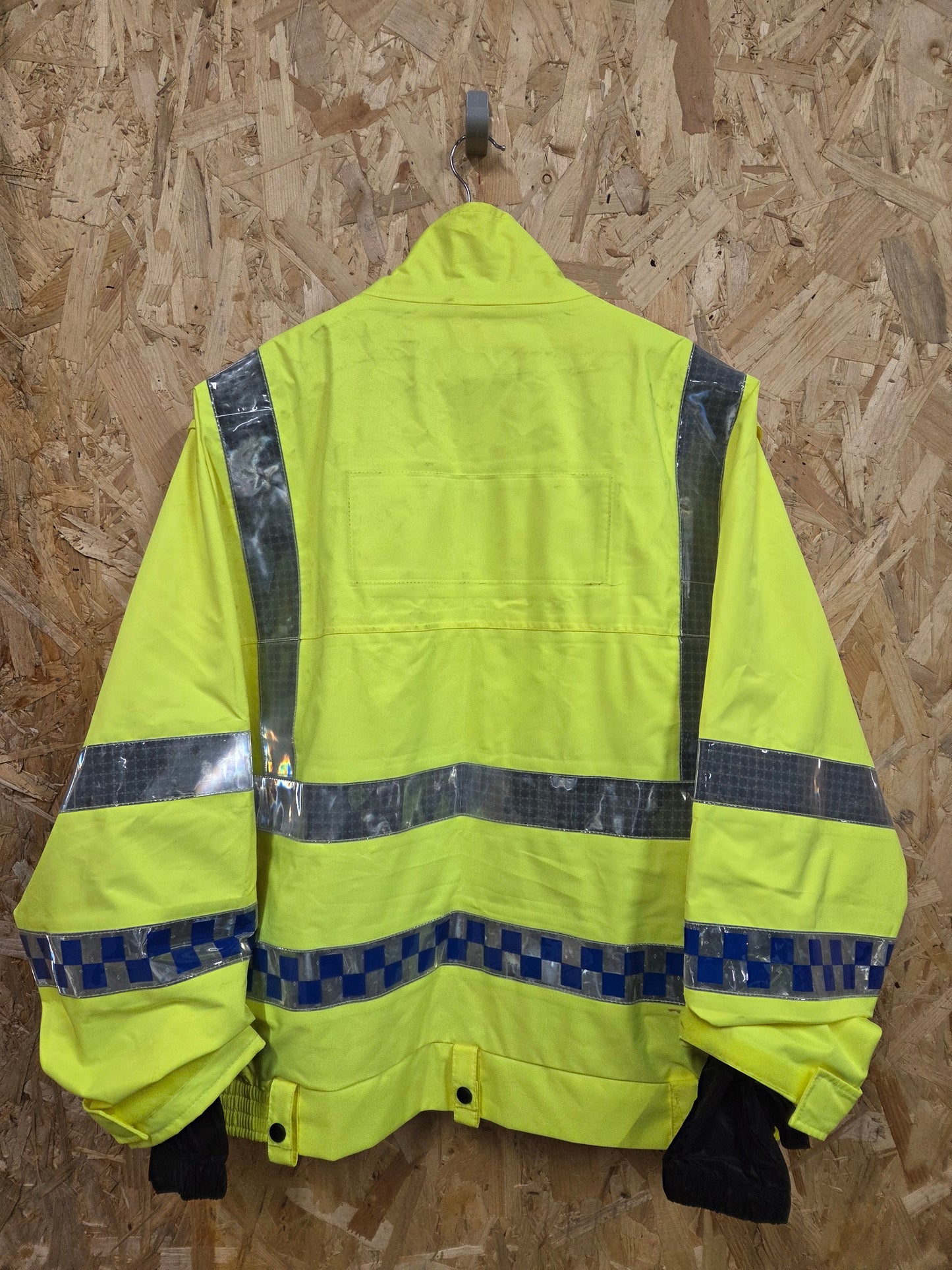 British Police Yellow Hi-Vis Jacket Yaffy Blouson Bomber Klickfast Docks 471