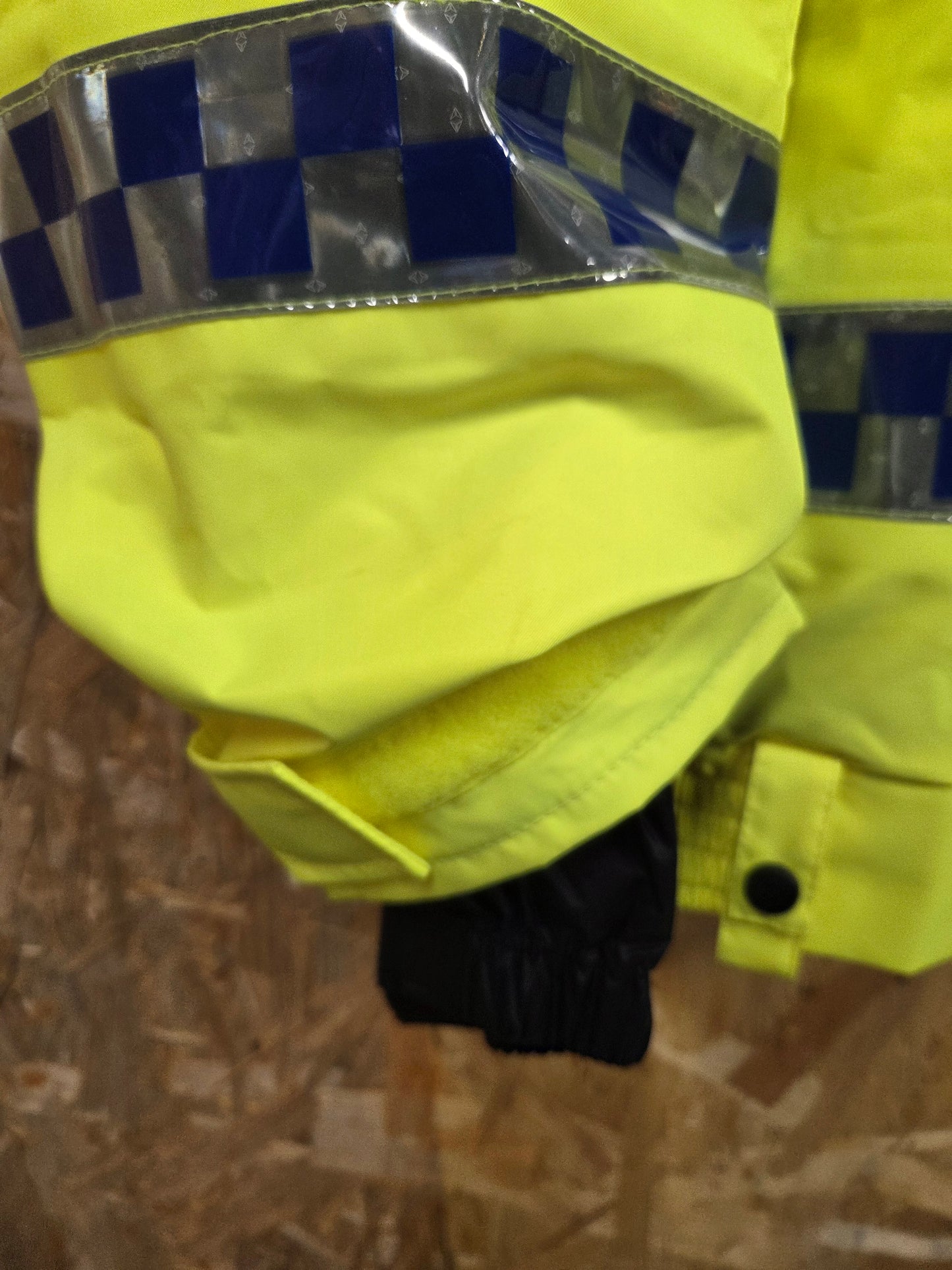 British Police Yellow Hi-Vis Jacket Yaffy Blouson Bomber Klickfast Docks 471