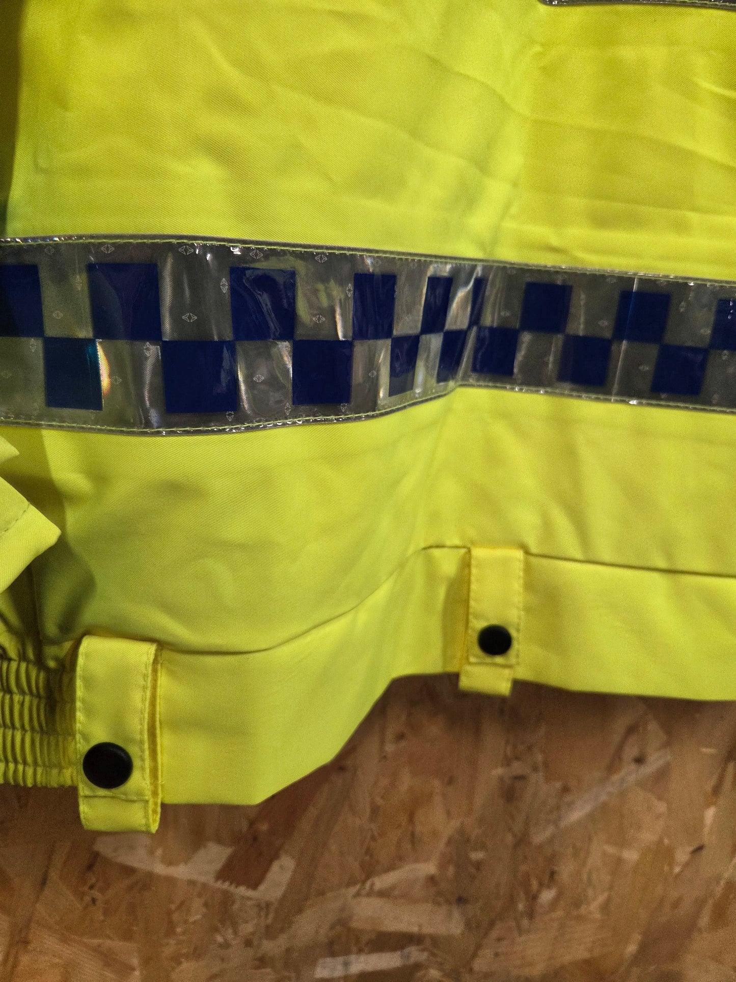 British Police Yellow Hi-Vis Jacket Yaffy Blouson Bomber Klickfast Docks 471