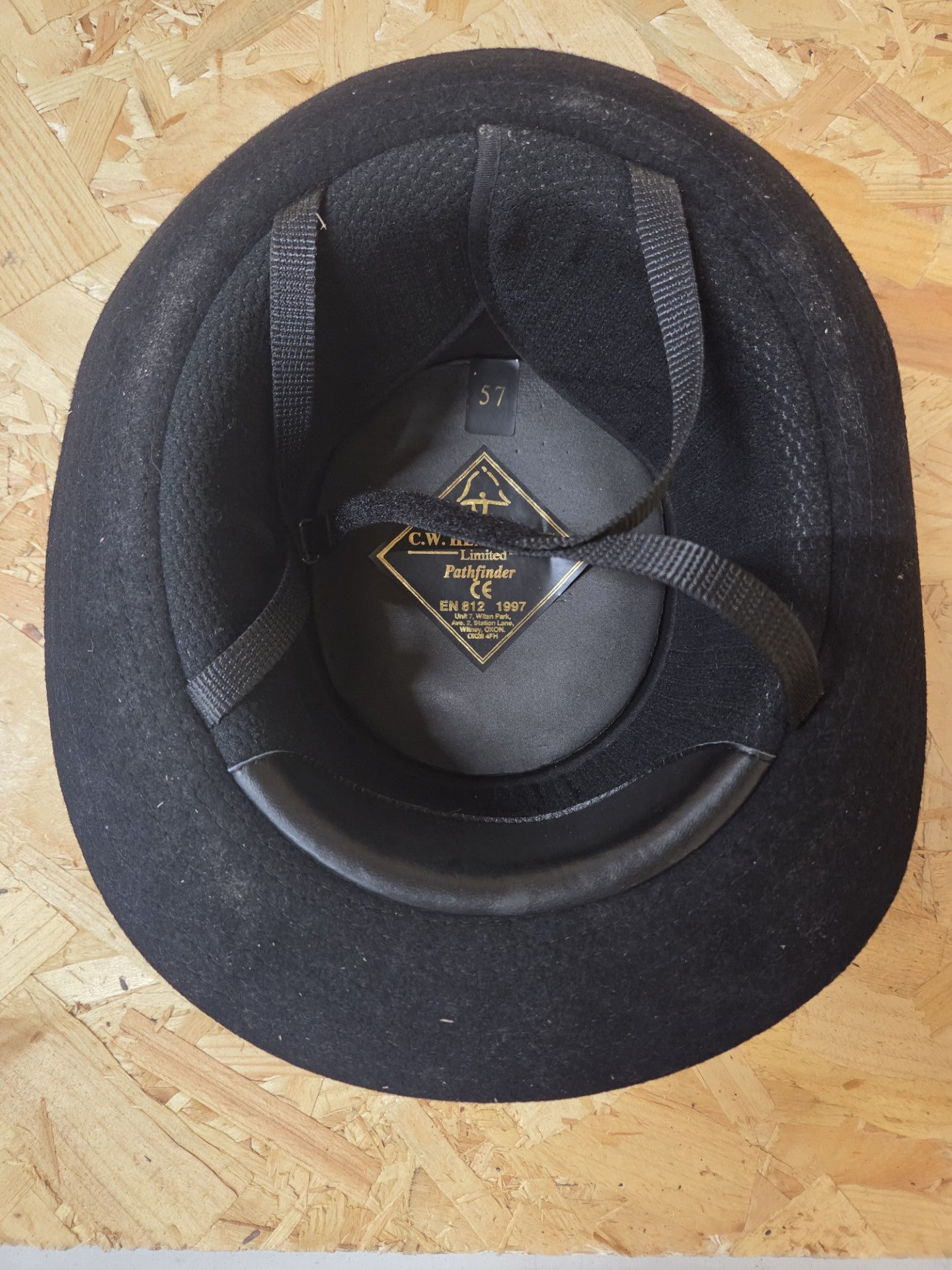 British Police Black Bowler Black and White Chequered Band