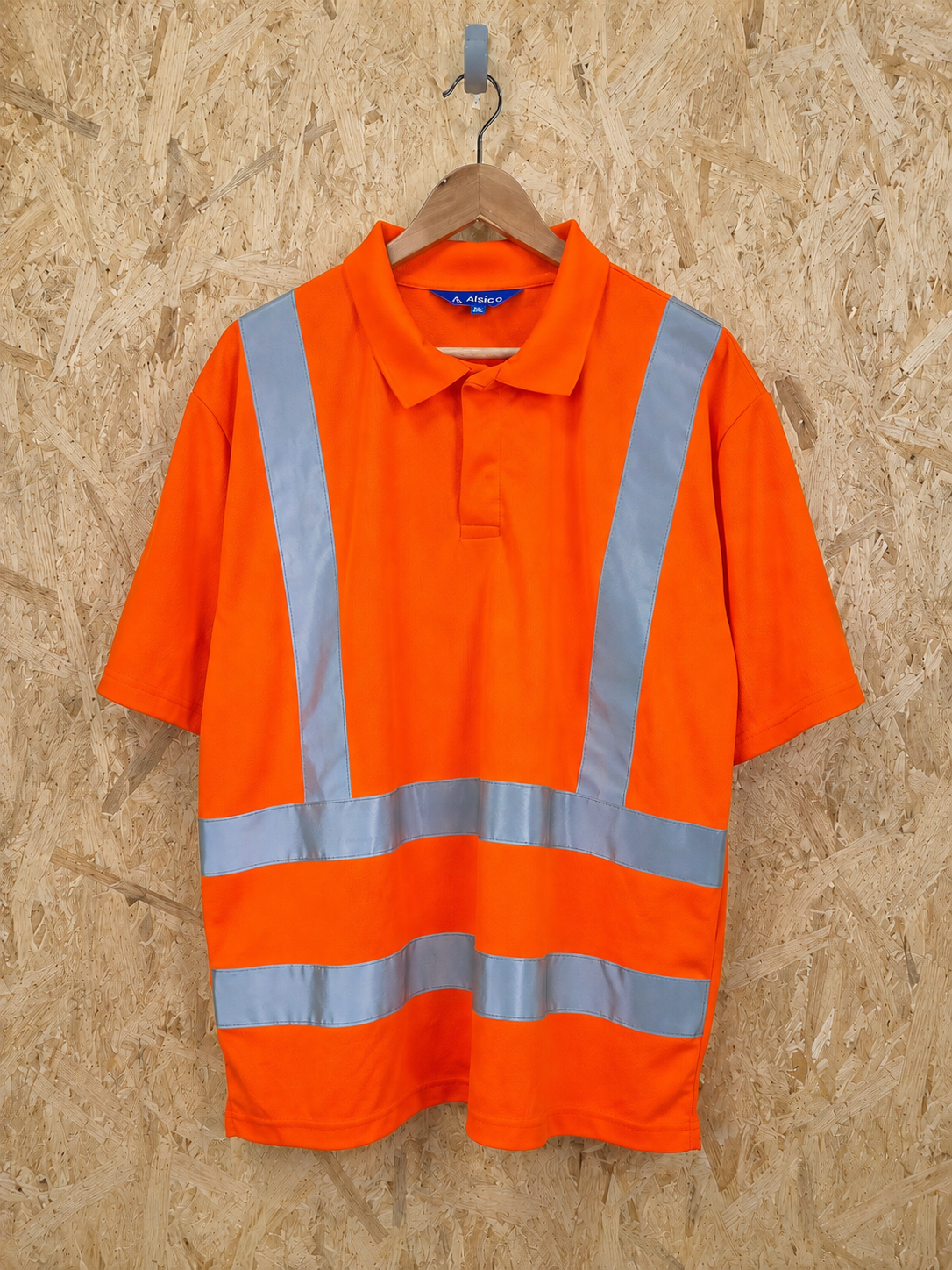 Orange Railway Hi-Vis Breathable Work T-Shirt Reflective Strips Size 2XL