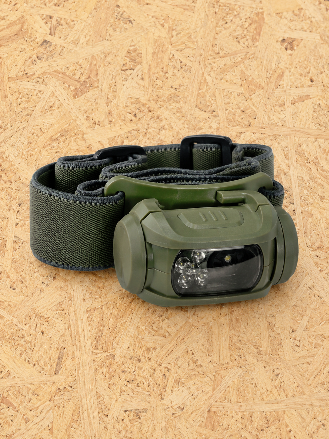 LED Headlamp Torch Olive Green Stealth Head Light Camping Inspection Lamp Running Hiking Work Predator Headlamp