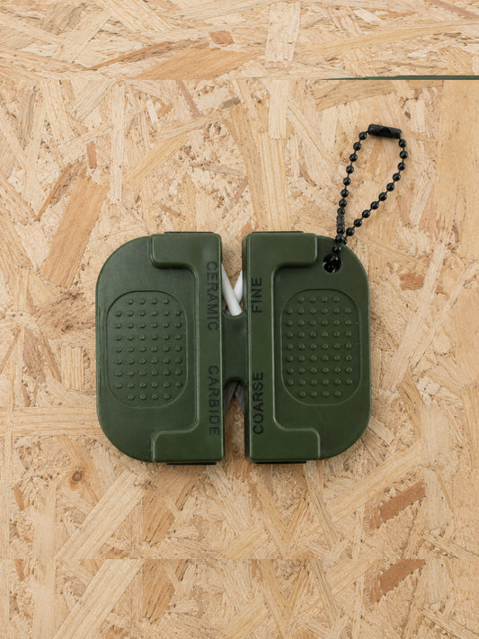 Precision Knife Blade Sharpener Survival Pocket Hand Camping Bushcraft Cadet Tool Olive Green