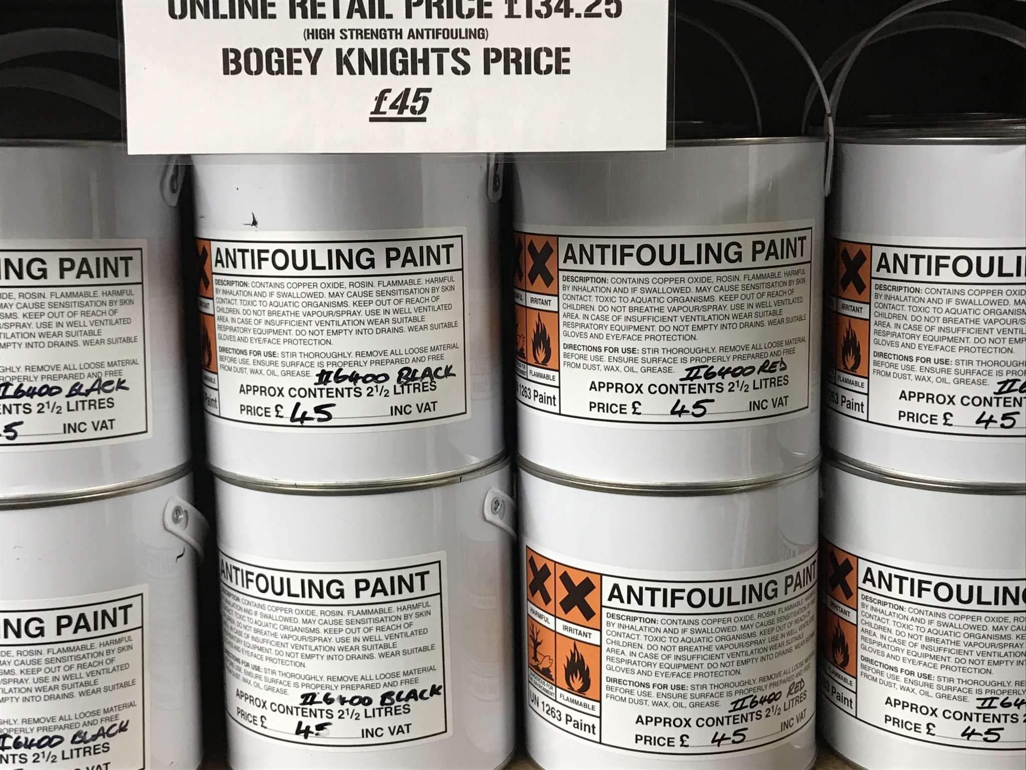 antifouling paint 2.5 Litres Bogey Knights